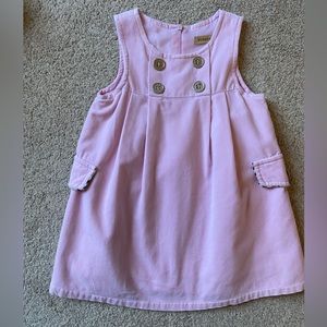 Burberry toddler girls pink velvet dress